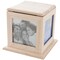 Plaid Wood Memory Box Cube W/4 Picture Frames-5.75"X5.75"X5.5", 3.25"X3.25" Openings